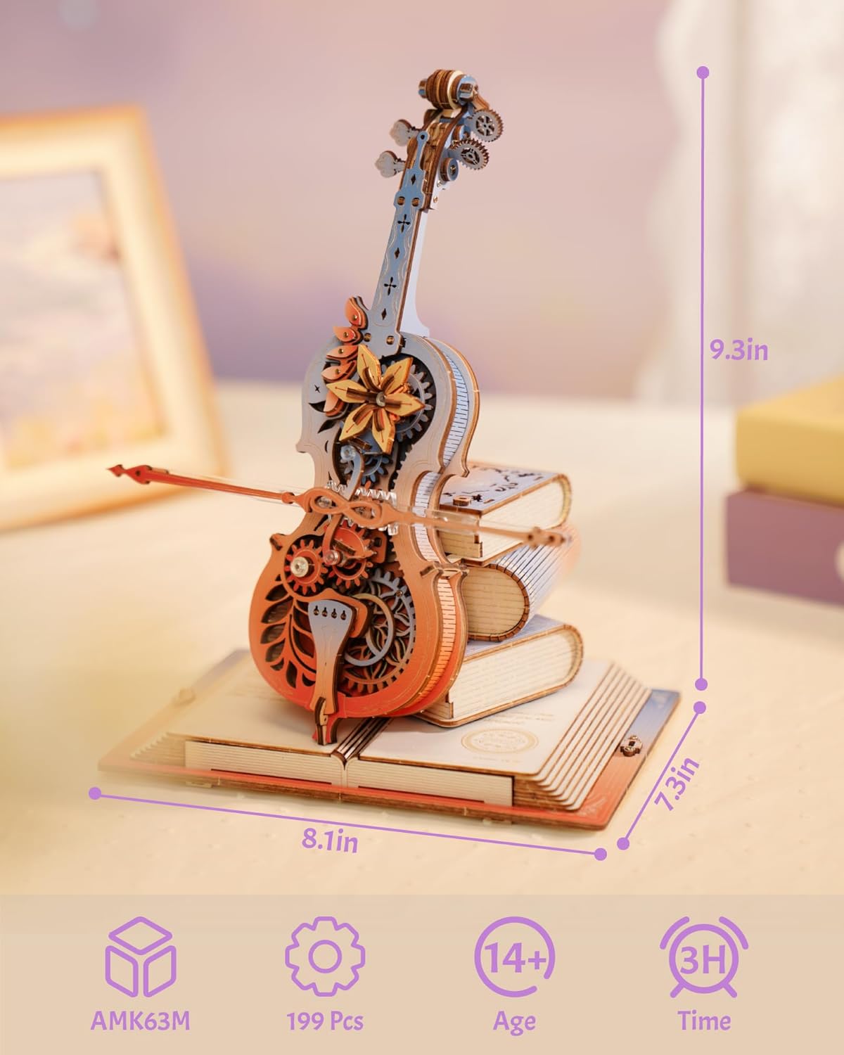 ROKR 3D Magic Cello - 3D Woode - Home Automation Diy recension och pris
