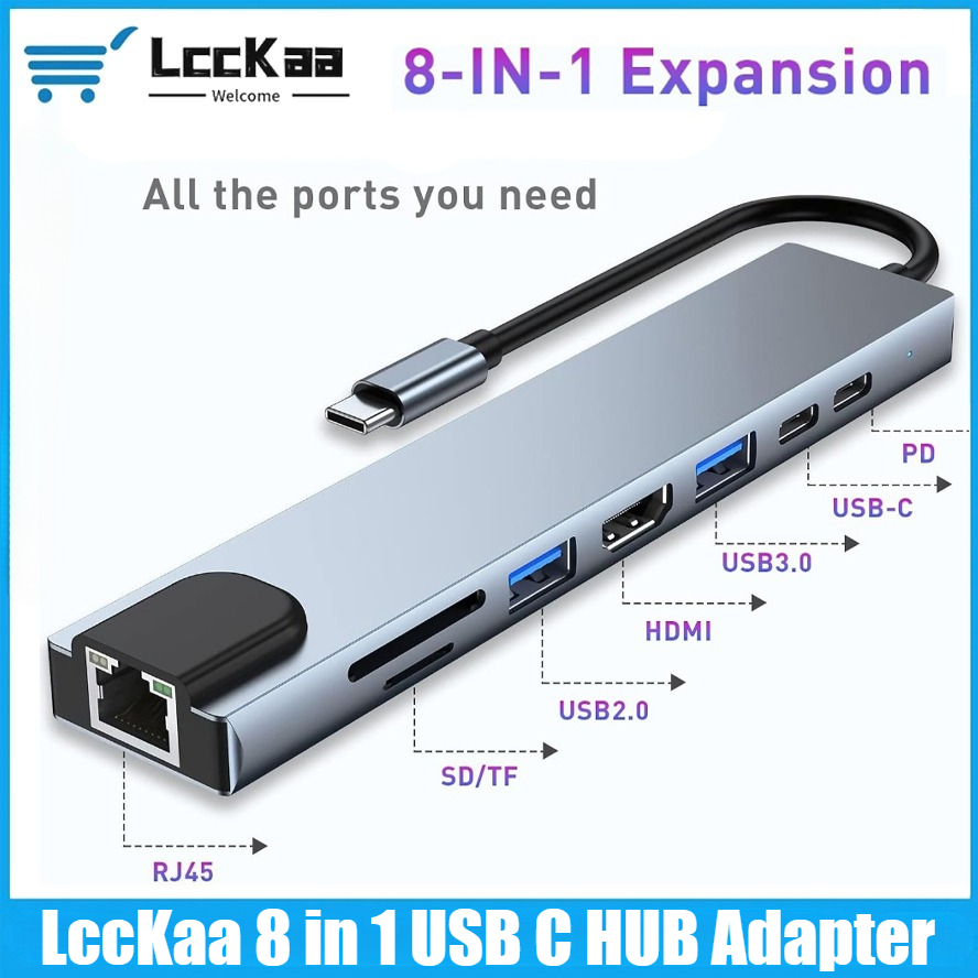 USB C Hub 8/7 in 1 4K HDMI Ada - Home Assistant Sd recension och pris